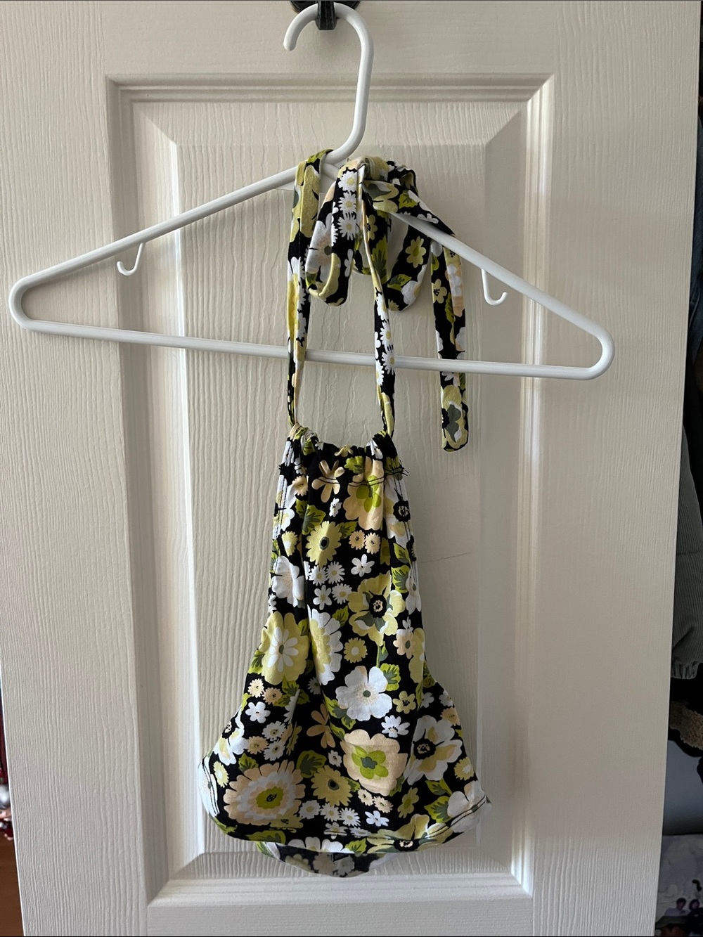 Motel Rocks Floral Cropped Backless Halter Top